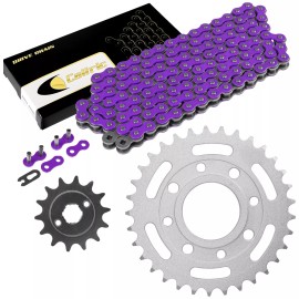 Caltric Drive Chain & Sprockets Kit for Honda CB250 Nighthawk 250 1991 1992 1993 - 2008