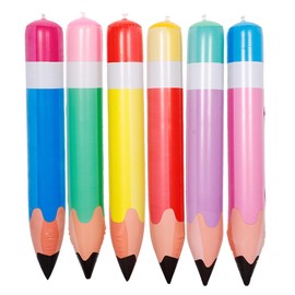 PRETYZOOM 6 Piezas Lápices Inflables Gigantes Para Decoración De Fiesta Y Aula Accesorios Pvc Para Regreso a Clases Decoración Colgante De Salón Escolar