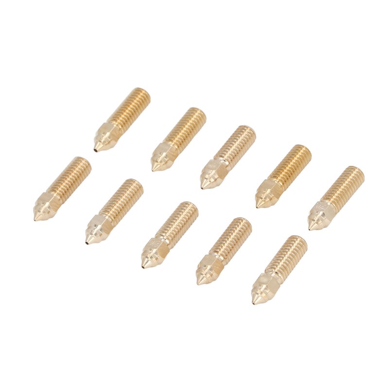 10Pcs 3D Printer Nozzle Kit High Flow Smoother Operation Bass