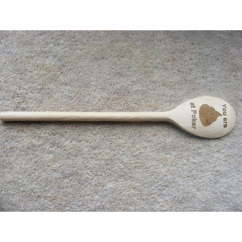 FastCraft NEW ENGRAVED POKER WOODEN SPOON LOSER LAST BOOBY PRIZE