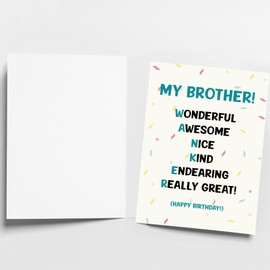 Funny Birthday Card for Men & Brother & Friend, Birthday Decorations & Gifts