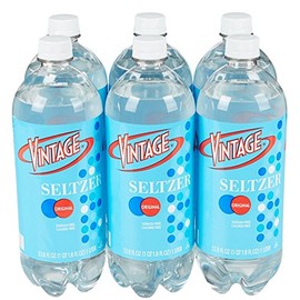 Vintage Seltzer Water, 33.8 fl oz Bottle (6-Pack)