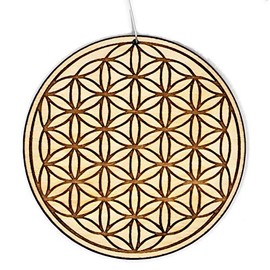 Flower of Life Wood Christmas Ornament | Hand Made Spiritual Holiday Gift