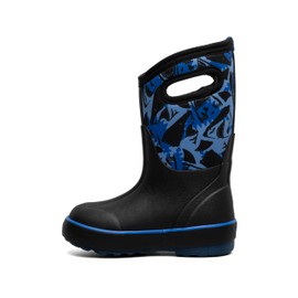 BOGS Classic Ii-Sharks (Toddler/Little Big Kid) Rain Boot, Black Multi, 10 US Unisex