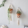 Boho Macrame Plant Hangers - Handmade Hemp Rope Hanging Baskets