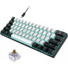 Snpurdiri 60% Wired Mechanical Gaming Keyboard (Black-White, Brown Switches)