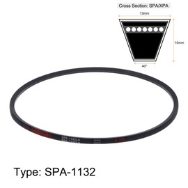 sourcing map SPA1132 V-Belt Drive Belt 1132 mm Pitch Length Rubber Power Transmission