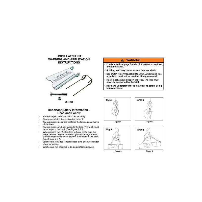 Crosby Ss4055 3/4Tc-1Ta Hook Latch (1090027)