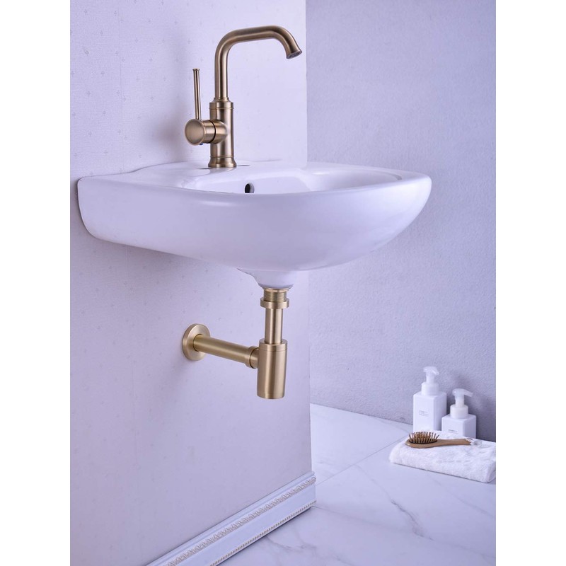 GORDEE Bathroom Sink Stopper P-Trap Complete Set Adjustable Bottle Trap