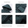 RISISSIDA Women Puffer Vest Long Puffy Quilted Hooded Jacket Fall