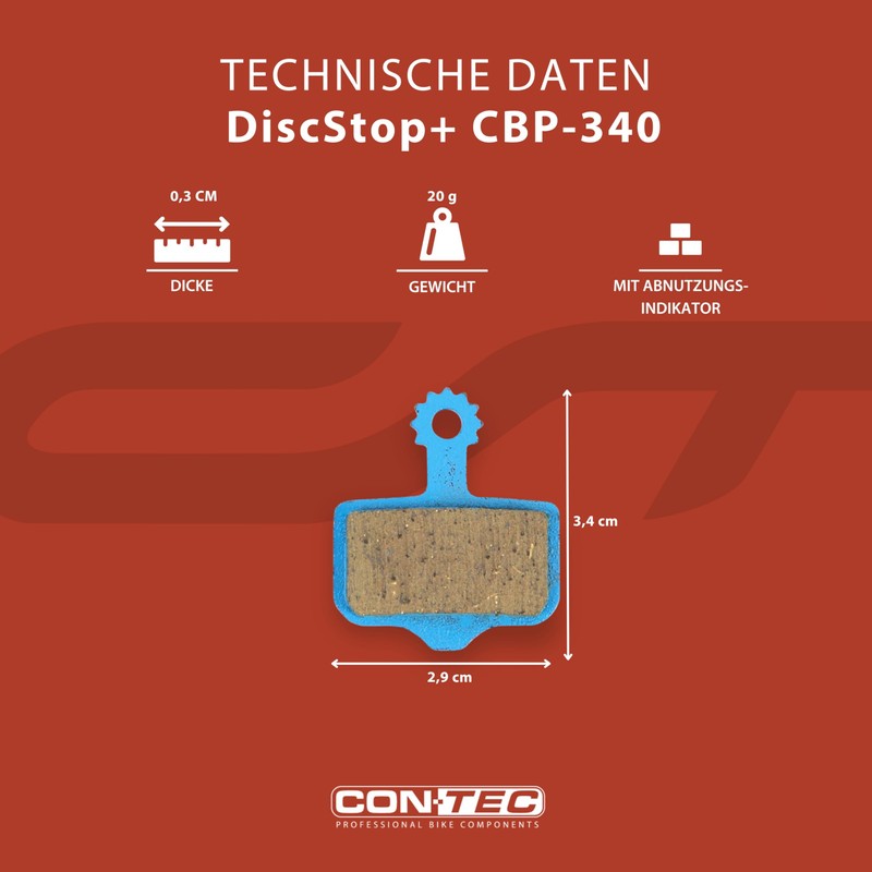 CONTEC Disc Brake Pads Avid Elixir Disc Stop and 4250311373256