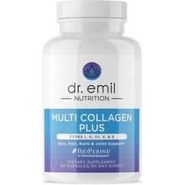 닥터 에밀 뉴트리션 멀티 콜라겐 플러스 타입 I II III V & X 포함 -- 90 캡슐 Doctor Emil Nutrition Multi Collagen Plus Type I II III V & X Included -- 90 Capsules