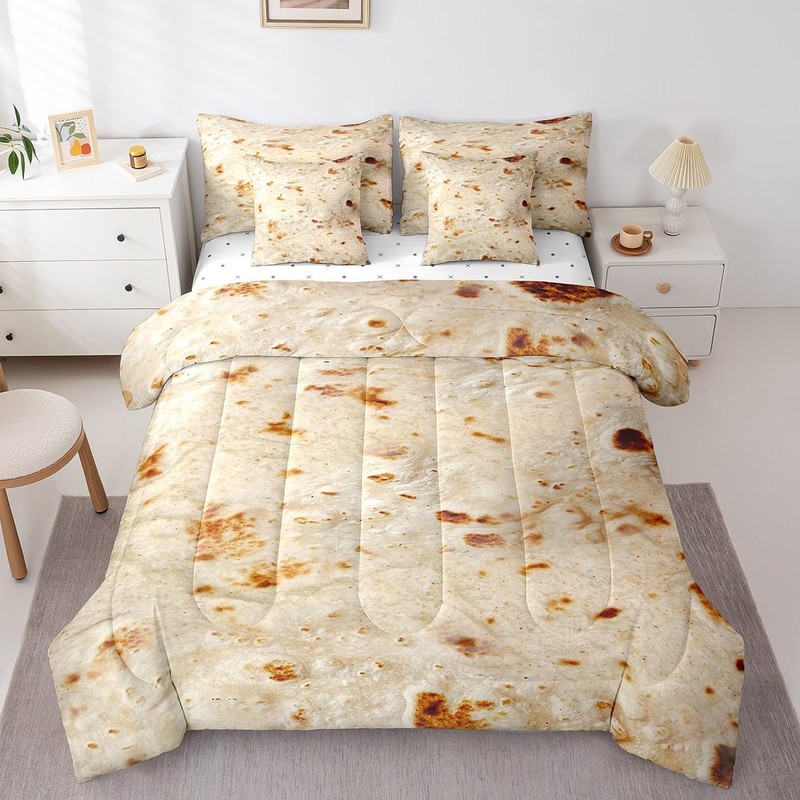 Castle Fairy Burritos Tortilla Reversible Comforter Set 7 Piece Twin