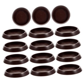 SEWACC 15pcs Non-Slip Furniture Protector Pads for Chair Feet Round Caster Cups Floor Protectors for Hardwood Floors Sturdy Plastic Coasters for Sofa and Table Legs