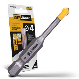 Anvil DryAngle Diameter 4 mm Tile Drill, Glass Drill, Ceramic Drill, Hexagonal Shank for Drills, Glass / Wall Tiles, Roof Tiles, Ceramic Drilling