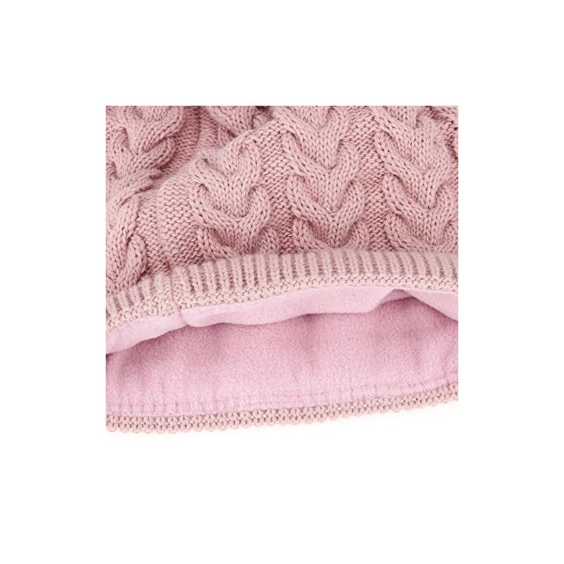 Neverless Beanie Cool Women's Knitted Lined Fur Pom Pom Winter
