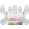 10 Assorted Plastic Sweet Jars, 2 tongs, 50 Bags for