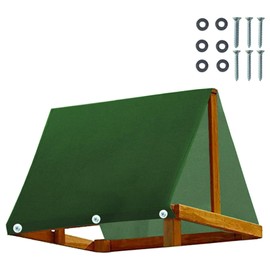 Swing Canopy Replacement Cover Playset Tarp Replacement Waterproof Outdoor Swing Set Shade Sun Shade Proof Playground Canopy Replacement Swingset Slide Backyard Sunshade (Green)