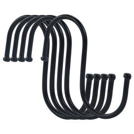 JRSHIRLEYLTD 26 Pack S Shaped Hooks, Hanging Hooks, Black Hooks, Stainless Steel Hooks for Hanging, Hangers for Bathroom, Bedroom, Office and Kitchen (3 Inch)