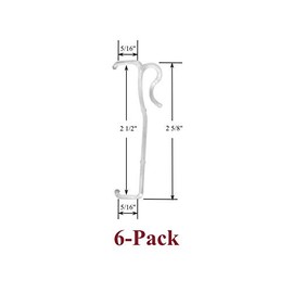 Shade Doctor of Maine 2 1/2 inch Single Slat Valance Clips Style 63 for Horizontal Wood Mini Blinds from (6)