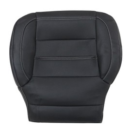 Priprilod Perforated Black Leather Driver Bottom Replacement Seat Cover Compatible with GMC Sierra 1500 2500 3500 Denali Yukon Denali 2014 2015 2016 2017 2018 2019