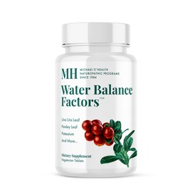 MICHAEL'S Health Naturopathic Programs Water Balance Factors - 90 Vegetarian Tablets - Helps Balance Fluid Levels - with Potassium & Vitamin B6 - Gluten Free, Kosher - 30 Servings