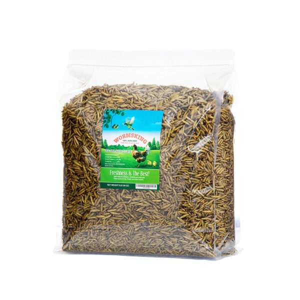 WORMSKING 5LB Dried Black Soldier Fly Larvae, More Calcium Than