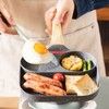 Egg Frying Pan Heat Sensitive Silicone Aluminium Pancake Frying Pan