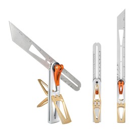 NS Juvyig Woodworking Scriber Ruler Movable Angle T-Shape Mult-Angle Scribing Tool, Marking Line Positioning Square Dovetail Gauge for Carpenter