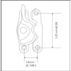 QCAA Forged Brass Sash Lock in Solid Brass, CTC 2",