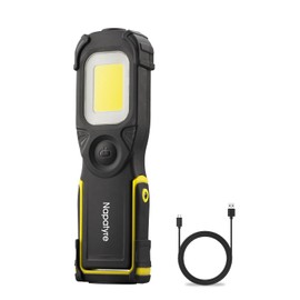 Napatyre LED Magnetic Work Light,1000LM Mechanic Light with 180° Rotate 3 Modes, Portable Mechanic Flashlight Rechargeable for Car Repairing Job Site Lighting and Emergency