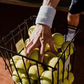 M METERXITY 4 Pack Sport Wristbands - Cotton Terry Cloth Absorbent Sweatbands Apply to Tennis/Basketball/Athletics (8x8 cm Dark Blue)