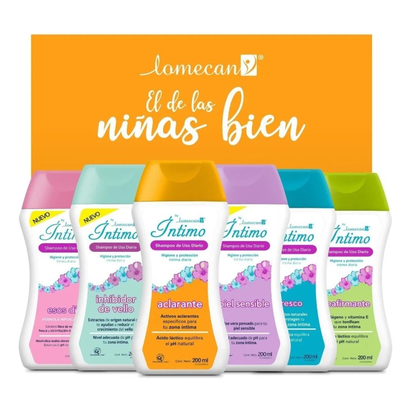 Lomecan Shampoo Íntimo Aclarante. Botella con 200ml