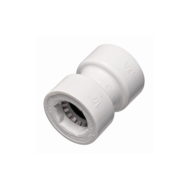 Orbit 33776 Coupling PVC-Lock, 1/2", White