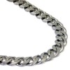 Italian Cut Titanium 10MM Curb Necklace Chain 20"