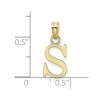 Unbranded 10k Yellow Gold Polished S Block Initial Pendant