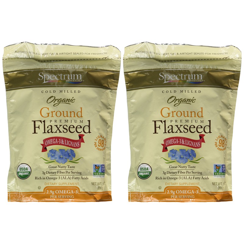 Spectrum Essentials Organic Ground Essential Flaxseed 14 oz. (Pack of