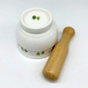PARTY CRAFTZ Ceramic Mortar Grinder and Pestle for Spices, Seasonings,