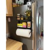 Magnetic Spice Rack for Refrigerator, Magnetic Paper Towel Holder Shelf,