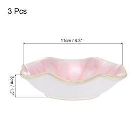 sourcing map 3pcs Ceramic Spoon Rest for Stove Top, Spoon Utensil Holder for Kitchen Counter, Cooking Spoon Holder Suitable for Spoon, Ladle, Spatula,Pink