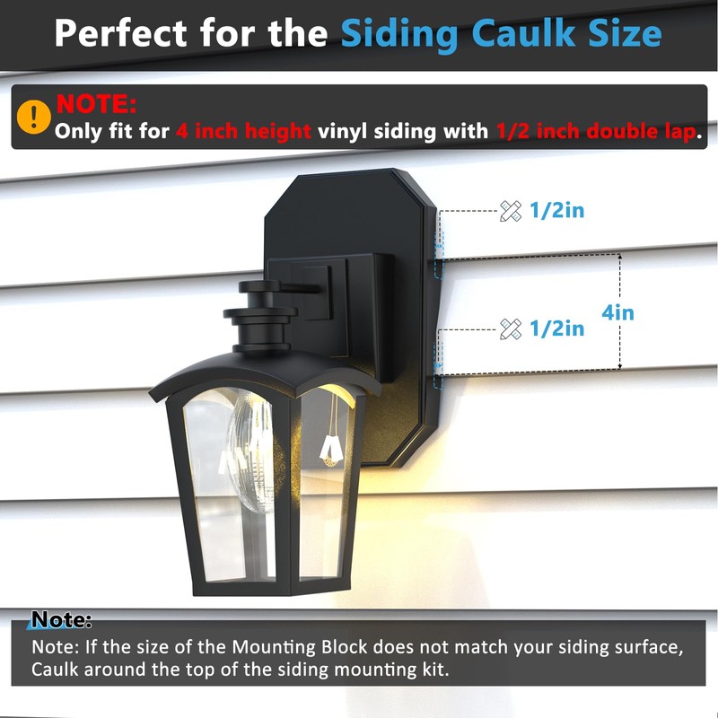 Siding Mounting Kit, Siding Mount Block, Outdoor Light Mounting Block