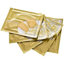 Theshiry 10 Pairs Collagen Crystal Eye and 10 Pcs Lip Mask, Anti Aging Eye and Lip Mask, Collagen Crystal Mask Set (Gold)