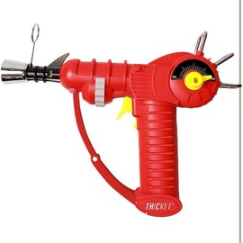 Raygun Torch Lighter Adjustable Flame and Safety Lock, stainless steel steel tip and portable - Color: Black