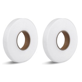 2 Rolls 140 Yards Hem Tapes, No Need to Sew Hemming Tape, Iron-On Fabric Fusing Tape for Hemming Clothes Jeans Trouser Skirt Dress DIY Crafts (White Width 0.5 Inches)