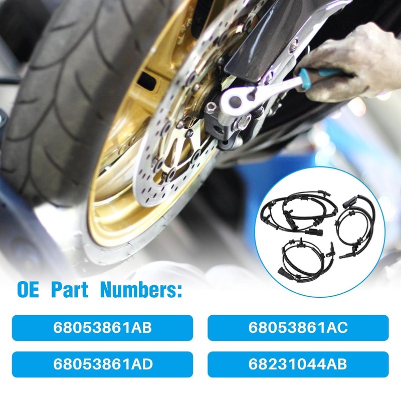4 PCS Front and Rear ABS Wheel Speed Sensor Compatible