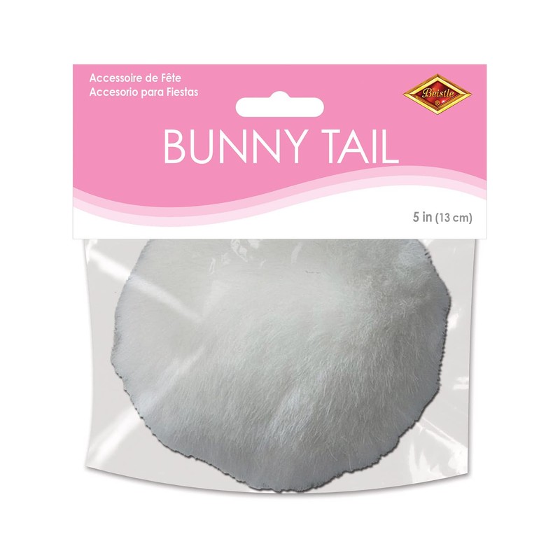 Beistle Plush Bunny Tail - White