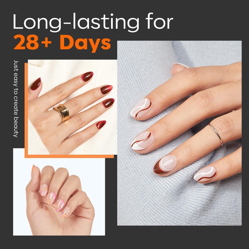 Modelones Nail Tips, 216 Pieces, Full Cover Nail Tips Set,