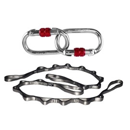 F.Life Aerial Yoga Hammock Hardware kit Height Adjustment Daisy Chain 3ft and 2X Carabiners for Yoga Trapeze Tree Swing Rigging Accessory