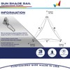 Windscreen4less 12'x12'x12' Waterproof Sun Shade Sail Triangle Shade Canopy Cover