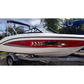 USA Flag wrap, Patriotic Cigar Boat Stickers Graphics Vinyl Decal, American Pride Boat Vinyl, US Eagle Watercraft Graphics Decal, Bold Eagle Full Color Racing Stripes (5x30), zzq_2